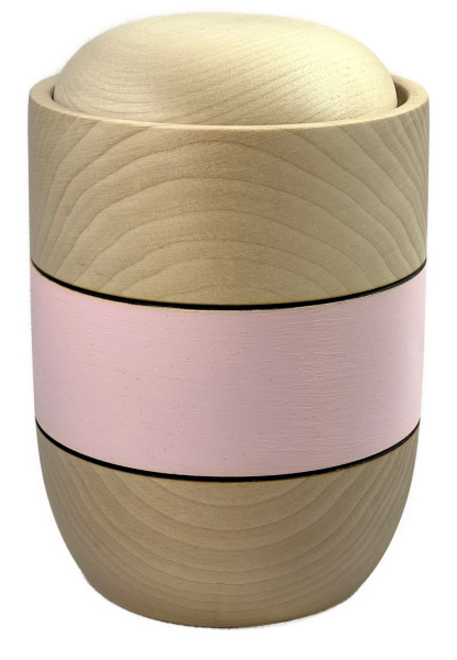 Tierune aus massivem Lindenholz mit Zierstreifen